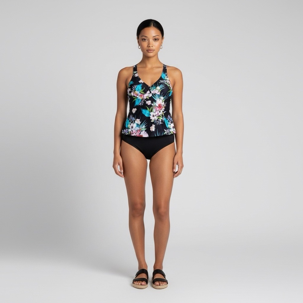 Next Floral Cross-Back Tank Top XS